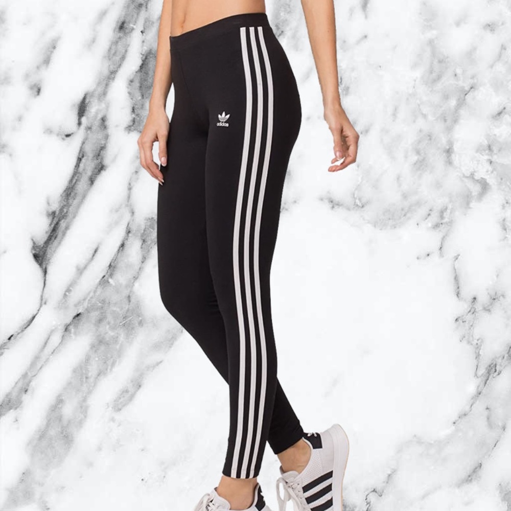 Adidas Black 3-Stripe Leggings